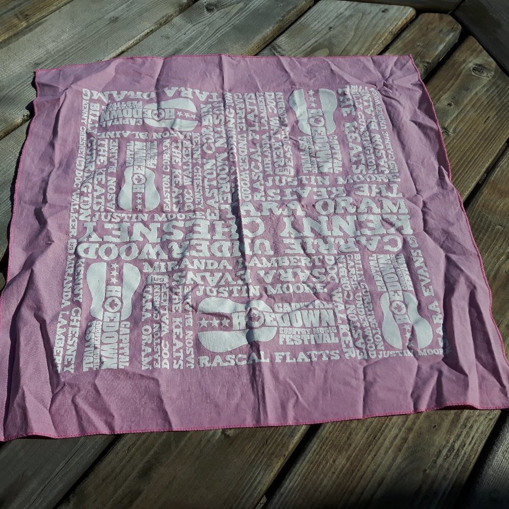 LUG Capital Hoedown Festival Bandana Pink White OS